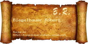 Biegelbauer Róbert névjegykártya
