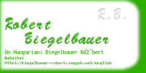 robert biegelbauer business card
